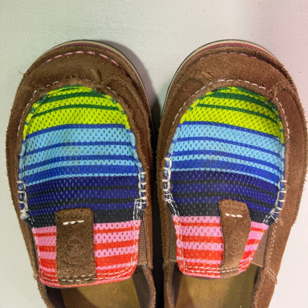 Ariat Shoes Sz 8 B Cruiser Palm Serape Shoes Loafers Suede Slip Ons Rainbow